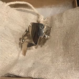 Sterling silver custom Adjustable bonefish ring